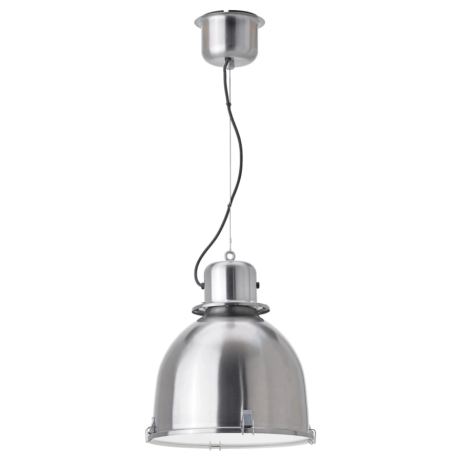 Подвесной светильник - SVARTNORA  IKEA / СУННЕБЮ / СВАРТИНОРА ИКЕА, 38 см, серебритсый (изображение №1)