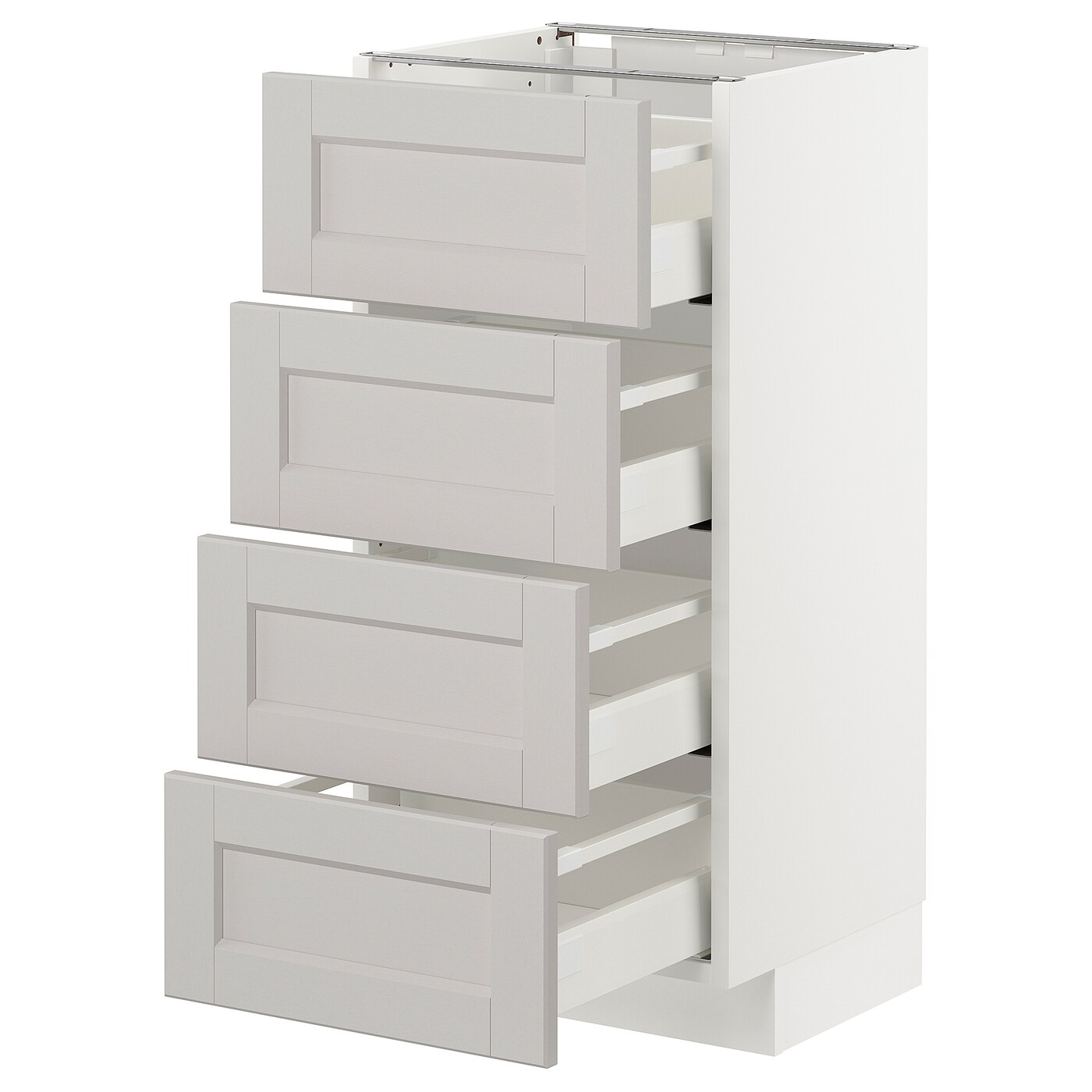 Напольный кухонный шкаф  - IKEA METOD, 88x39,5x40см, белый/темно-бежевый, МЕТОД ИКЕА