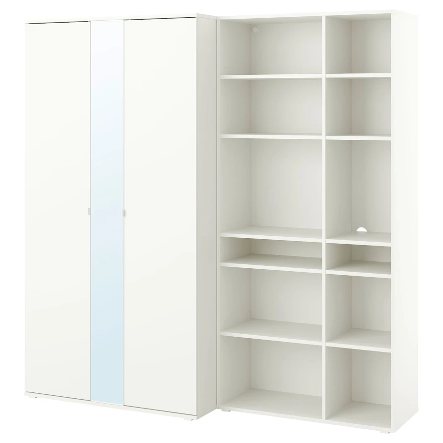 Шкаф  - VIHALS IKEA/ ВИХАЛС ИКЕА, 200x57x200 см, белый (изображение №1)