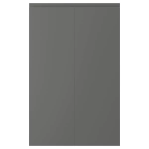 Дверца (левая), 2 шт. - IKEA VOXTORP, 80х25 см, темно-серый, ВОКСТОРП ИКЕА