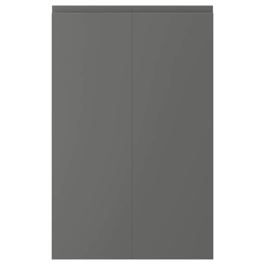 Дверца (левая), 2 шт. - IKEA VOXTORP, 80х25 см, темно-серый, ВОКСТОРП ИКЕА (изображение №1)