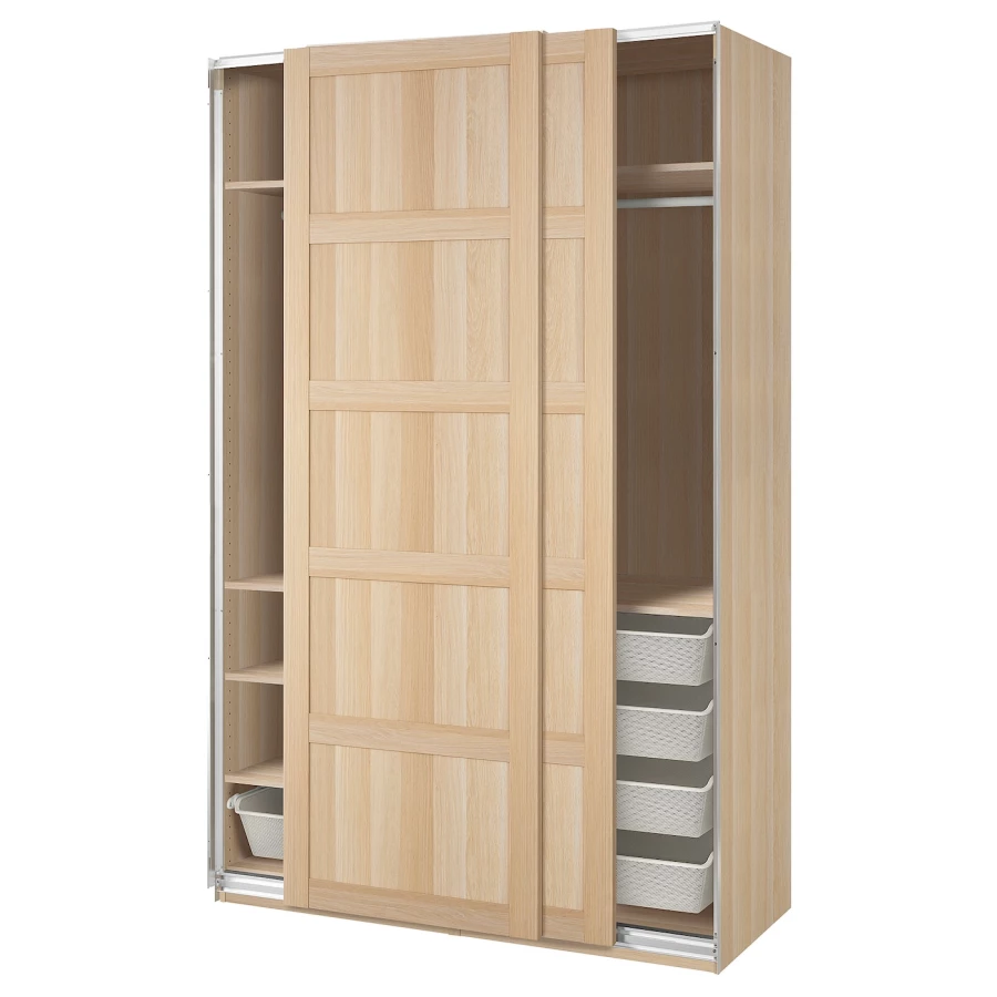 Шкаф - IKEA PAX/BERGSBO/ПАКС/БЕРГСБО ИКЕА, 66х150х236,4 см, светло-коричневый (изображение №1)