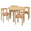 Стол и 4 стула с подлокотниками-IKEA  STOCKHOLM 2025 /СТОКГОЛЬМ 2025, 115 cm,светло-коричневый