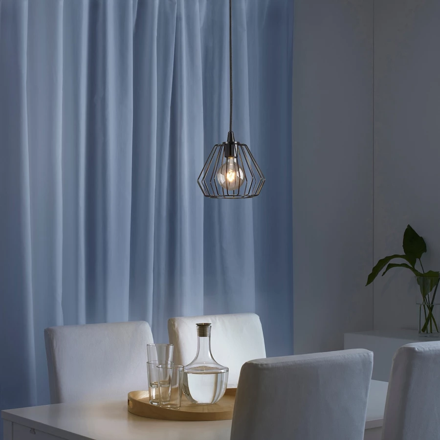 Абажур подвесного светильника - IKEA TJUGOTRE/ТЬЮГОТРЕ ИКЕА, 14х17 см, черный (изображение №2)