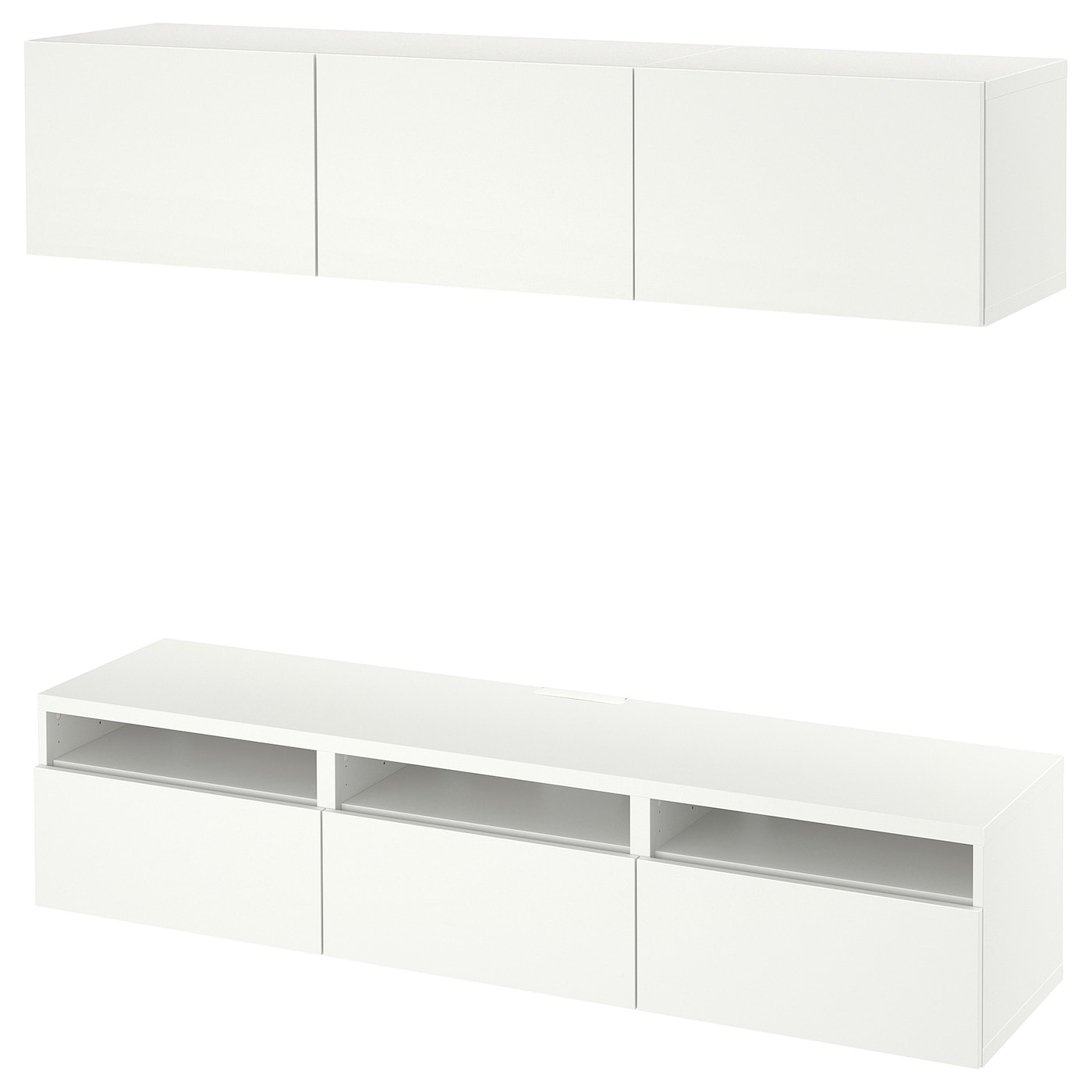 Комплект мебели д/гостиной  - IKEA BESTÅ/BESTA, 185x42x180см, белый, БЕСТО ИКЕА