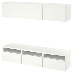 Комплект мебели д/гостиной - IKEA BESTÅ/BESTA, 185x42x180см, белый, БЕСТО ИКЕА