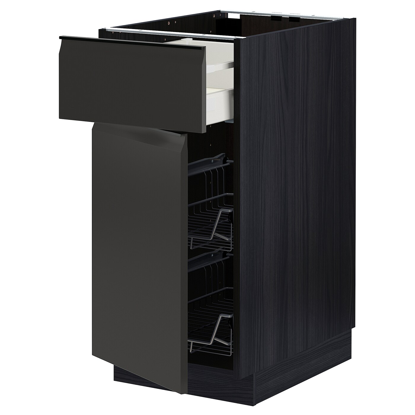 Напольный шкаф - METOD / MAXIMERA IKEA/ МЕТОД/ МАКСИМЕРА ИКЕА,  40х88 см, черный