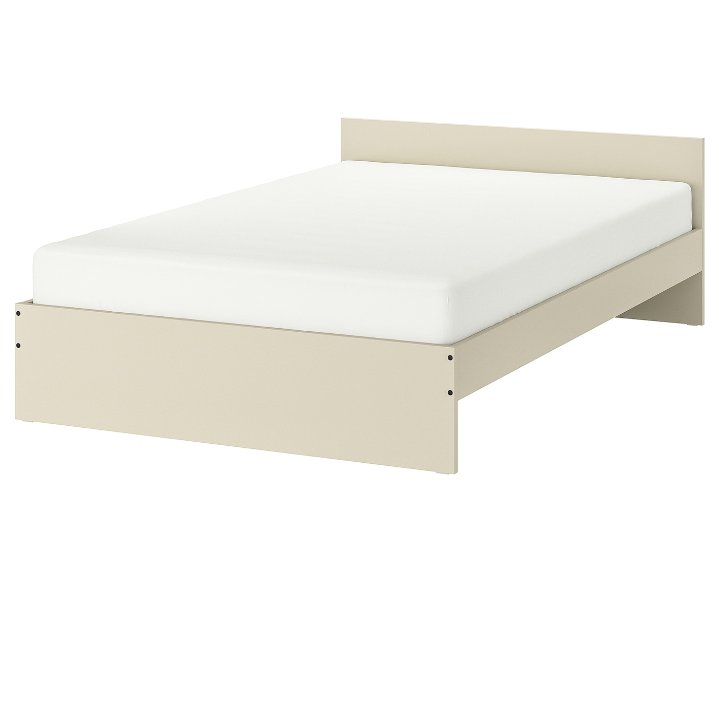 Двуспальная кровать - IKEA GURSKEN/LURÖY/LUROY, 200х140 см, бежевый, ГУРСКЕН/ЛУРОЙ ИКЕА