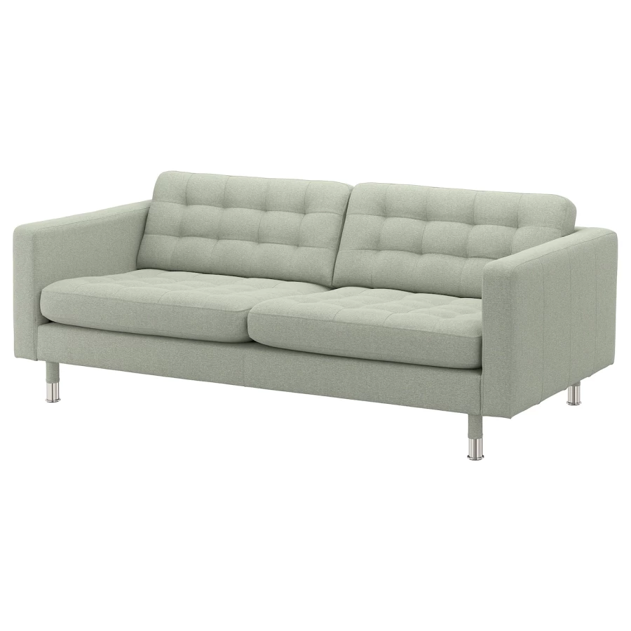 3-местный диван - IKEA LANDSKRONA, 78x89x204см, серый/светло-серый, ЛАНДСКРОНА ИКЕА (изображение №1)