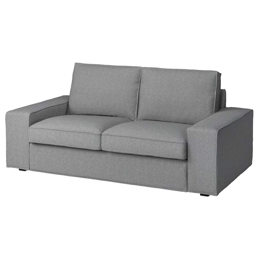 Чехол на 2-местный диван - KIVIK IKEA/ КИВИК ИКЕА, серый (изображение №1)