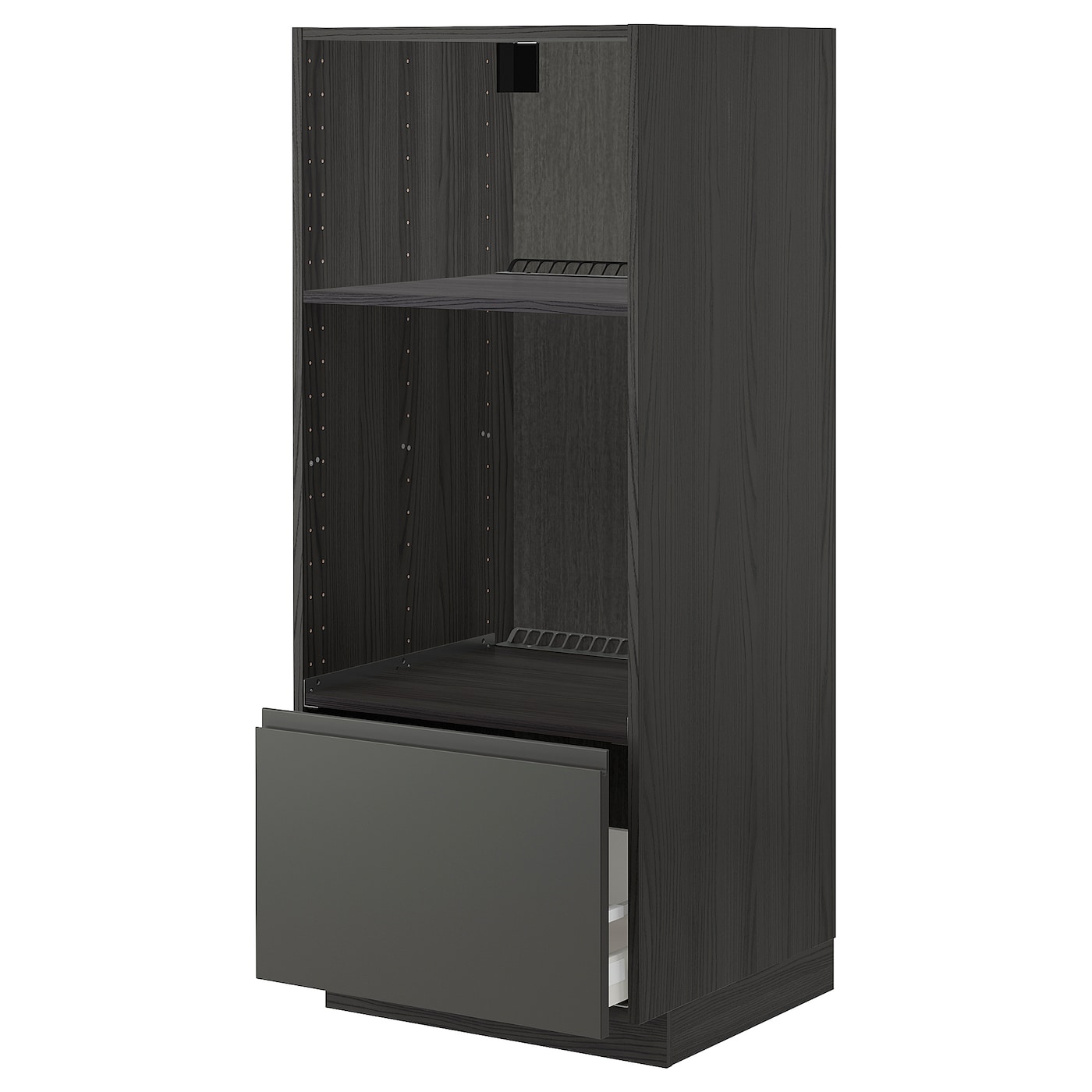 Напольный кухонный шкаф  - IKEA METOD MAXIMERA, 148x62x60см, черный, МЕТОД МАКСИМЕРА ИКЕА