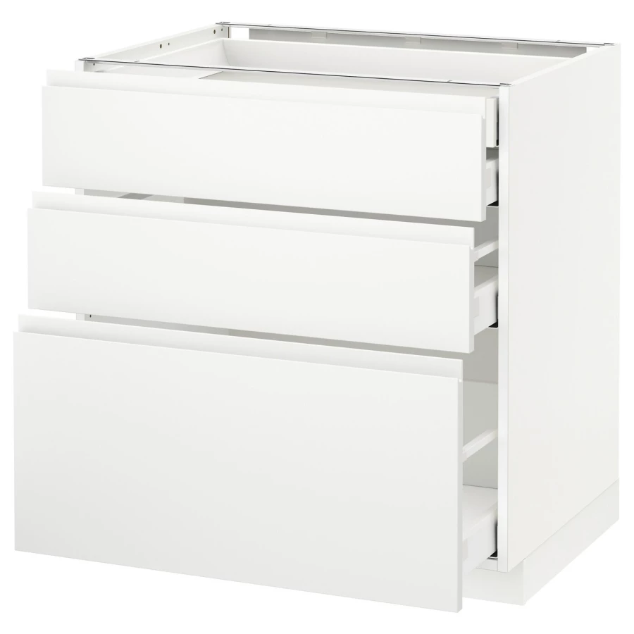 Напольный шкаф  - IKEA METOD MAXIMERA, 88x62,1x80см, белый, МЕТОД МАКСИМЕРА ИКЕА (изображение №1)
