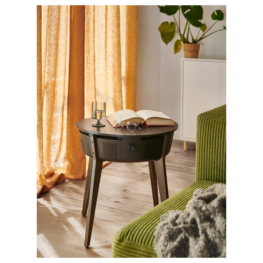 Стол с очистителем воздуха - IKEA STARKVIND, 54х55 см, темно-коричневый, СТАРКВИНД ИКЕА (изображение №3)
