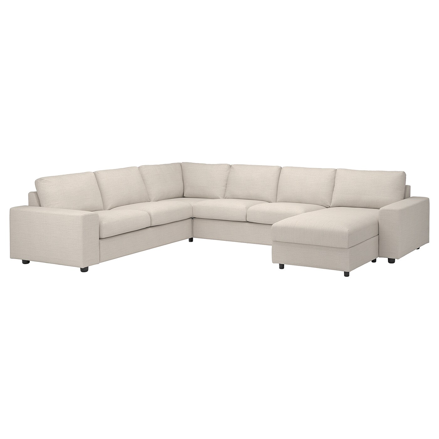 Чехол на угловой диван - IKEA VIMLE/ВИМЛЕ ИКЕА, 337х68 см,  бежевый