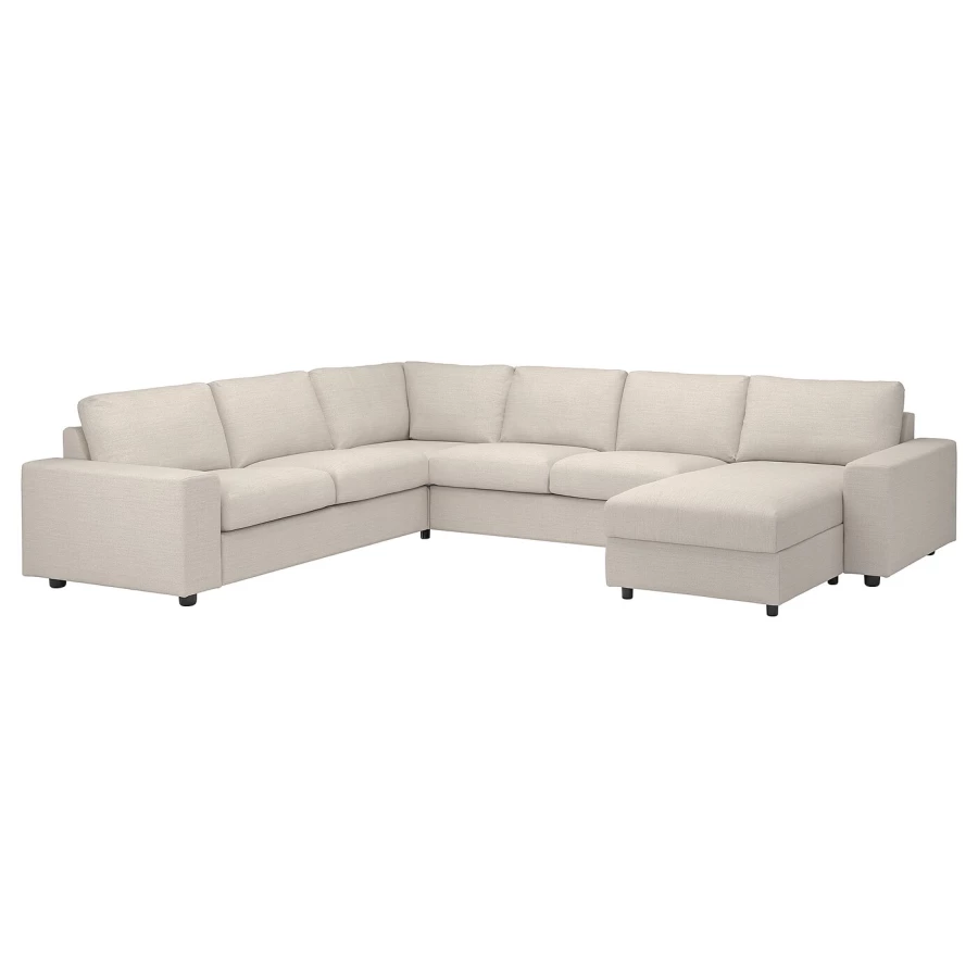 Чехол на угловой диван - IKEA VIMLE/ВИМЛЕ ИКЕА, 337х68 см,  бежевый (изображение №1)