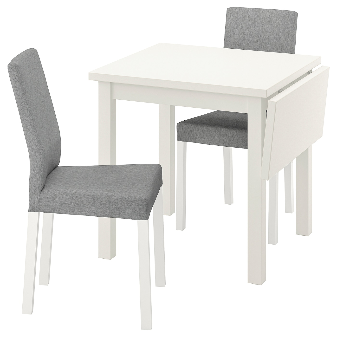 Раскладной кухонный стол - NORDVIKEN/KÄTTIL IKEA, 104х74 см, белый/серый, НОРДВИКЕН/КЕТТИЛ ИКЕА