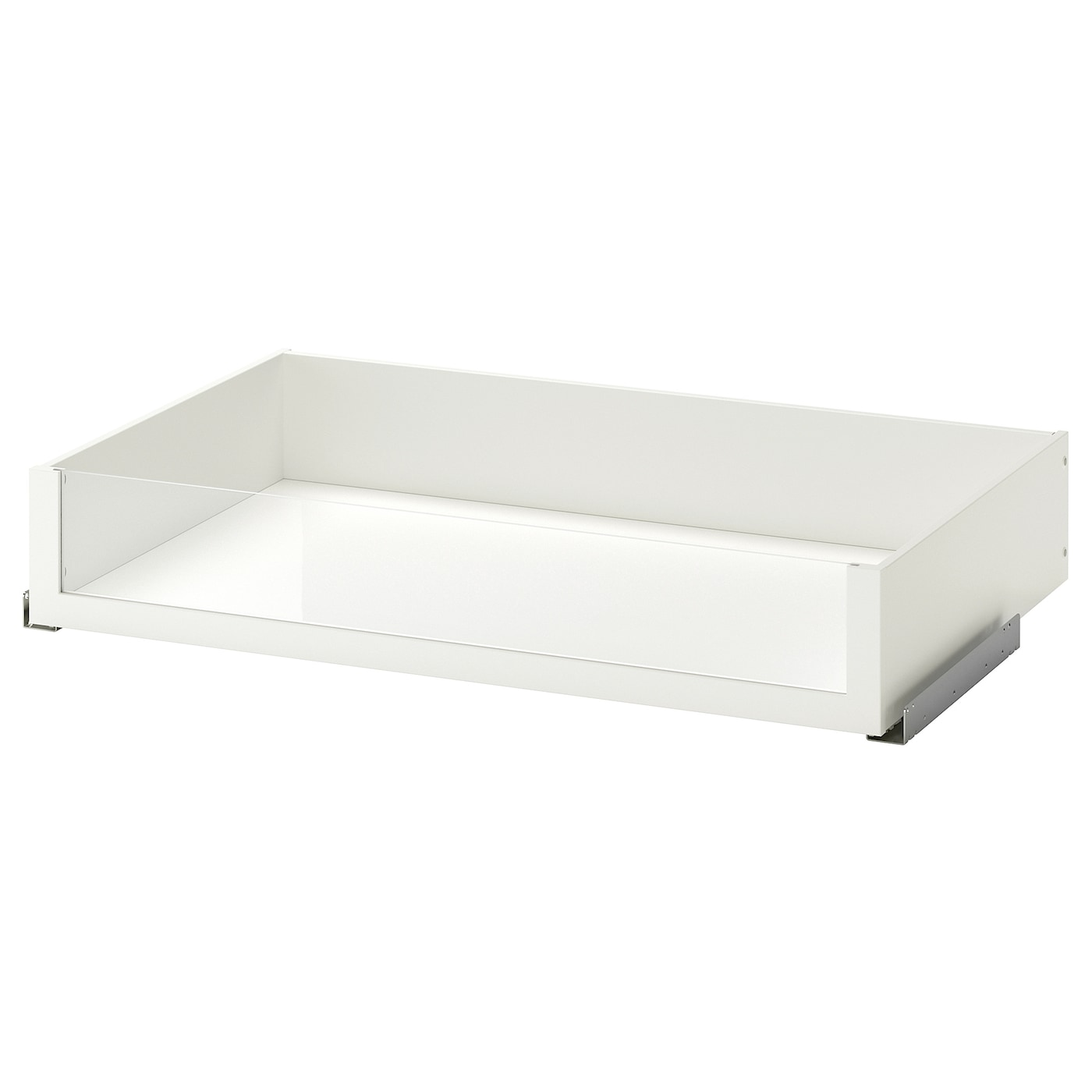 Выдвижной ящик со стеклянной передней панелью - IKEA KOMPLEMENT, 16х56,9х92,8 см, белый, КОМПЛИМЕНТ ИКЕА