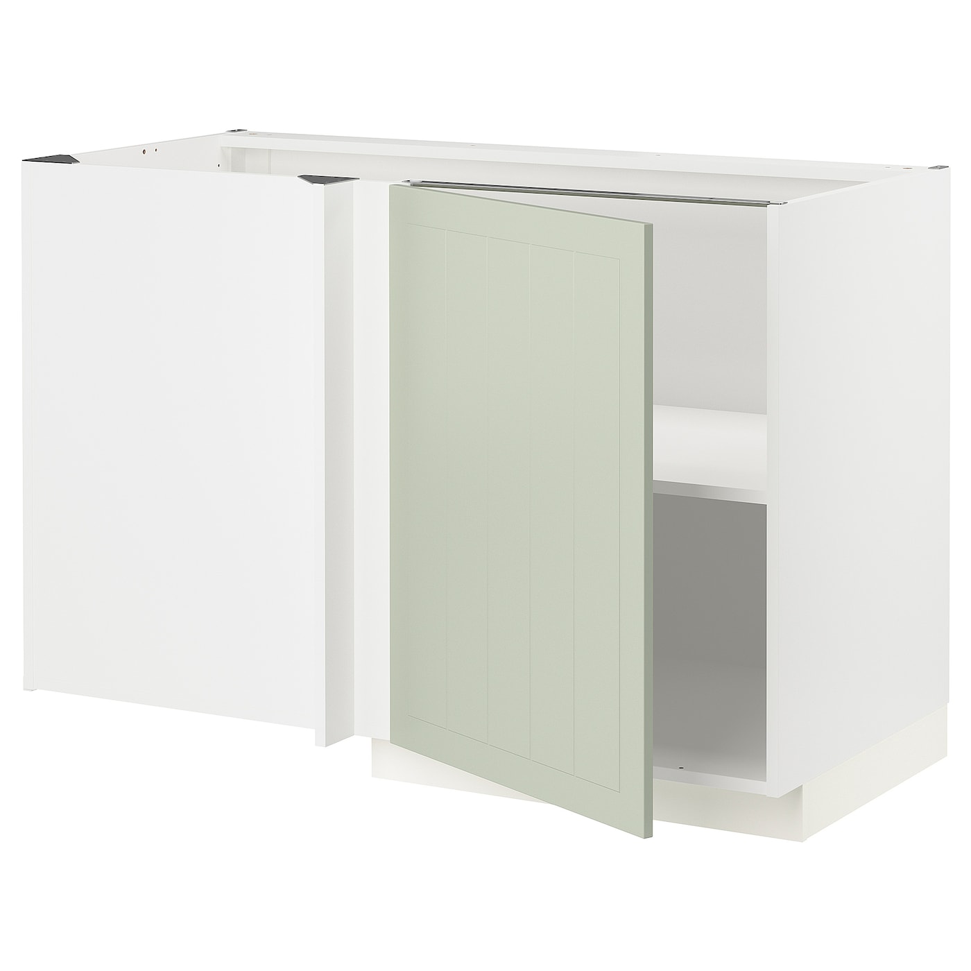 Напольный кухонный шкаф  - IKEA METOD, 88x62x127,5см, белый/светло-зеленый, МЕТОД ИКЕА