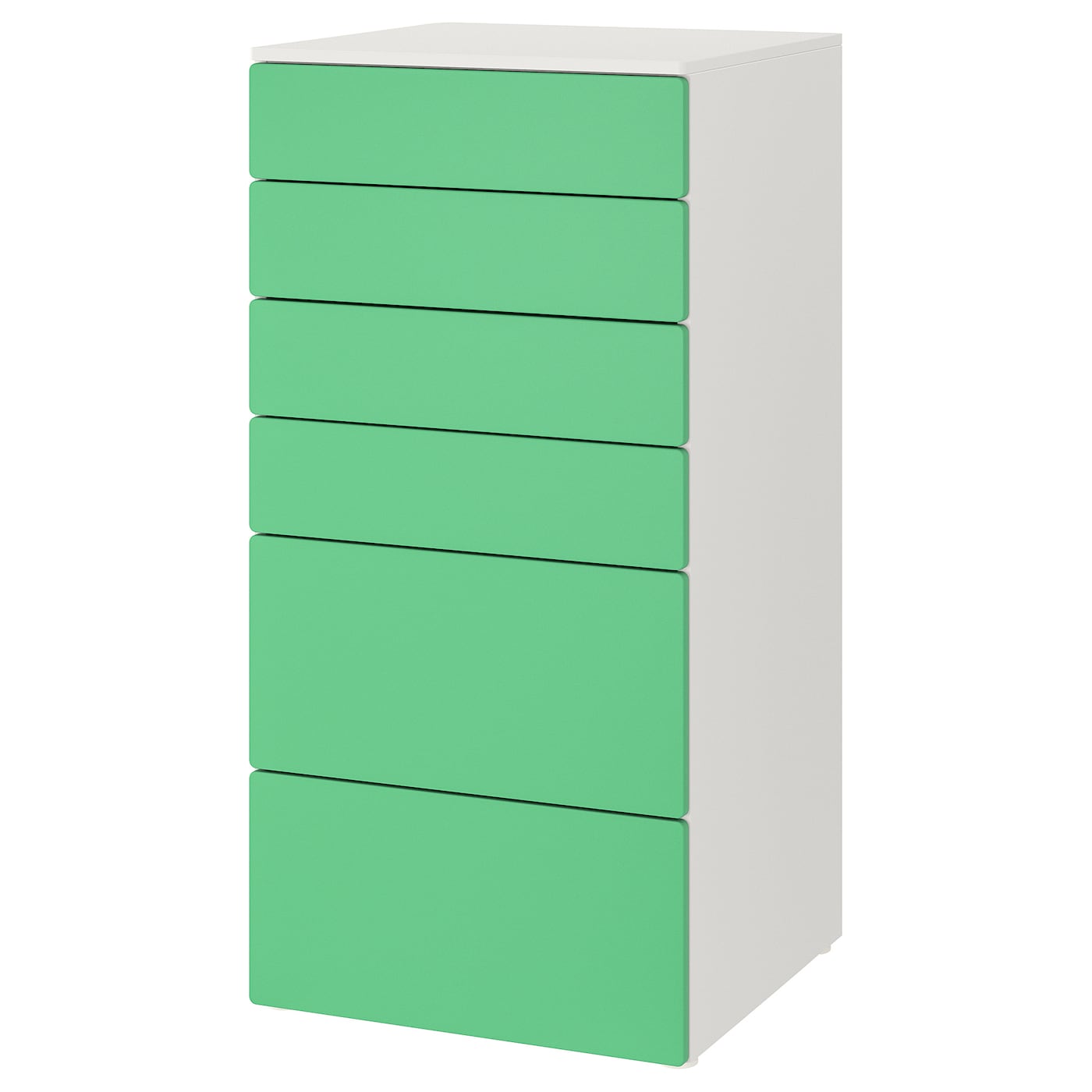Шкаф - PLATSA/ SMÅSTAD / SMАSTAD  IKEA/ ПЛАТСА/СМОСТАД  ИКЕА, 60x55x123 см, белый/зеленый