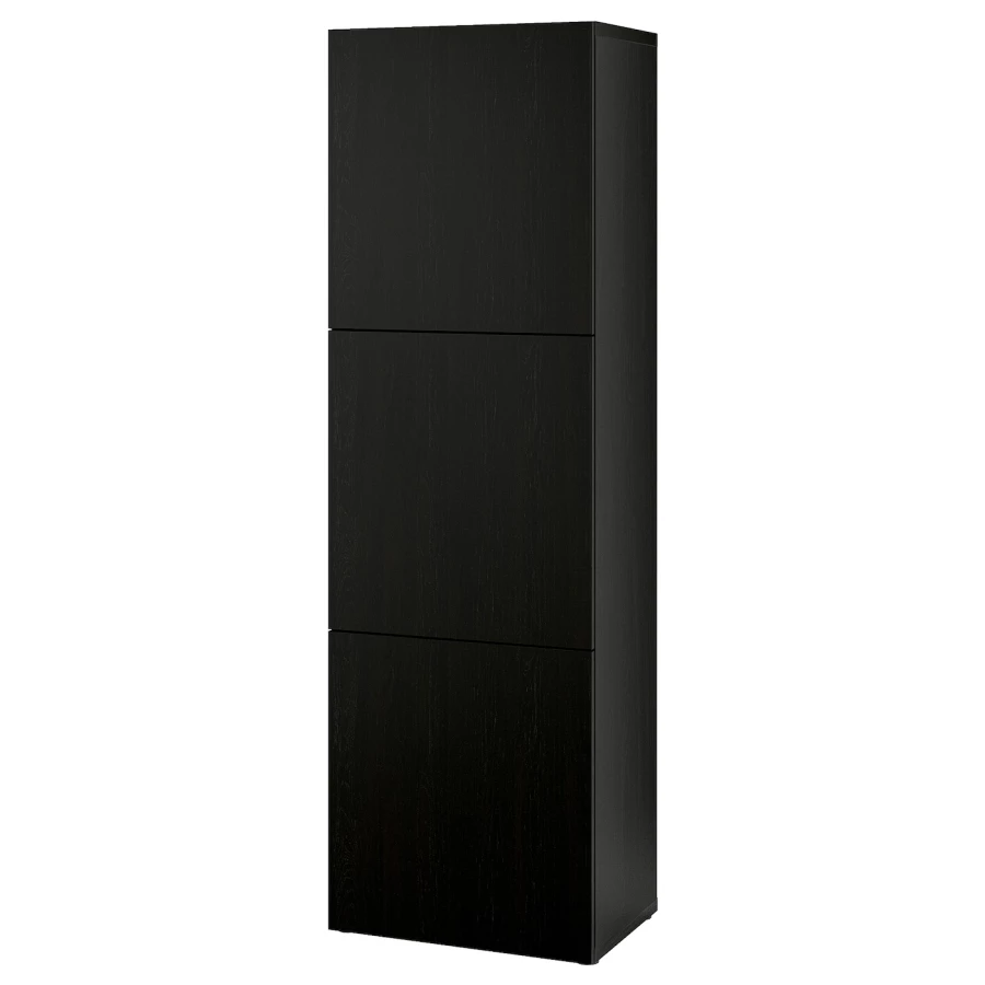 Шкаф - IKEA BESTÅ/BESTA/ БЕСТО ИКЕА, 60x42x193 см, черный (изображение №1)