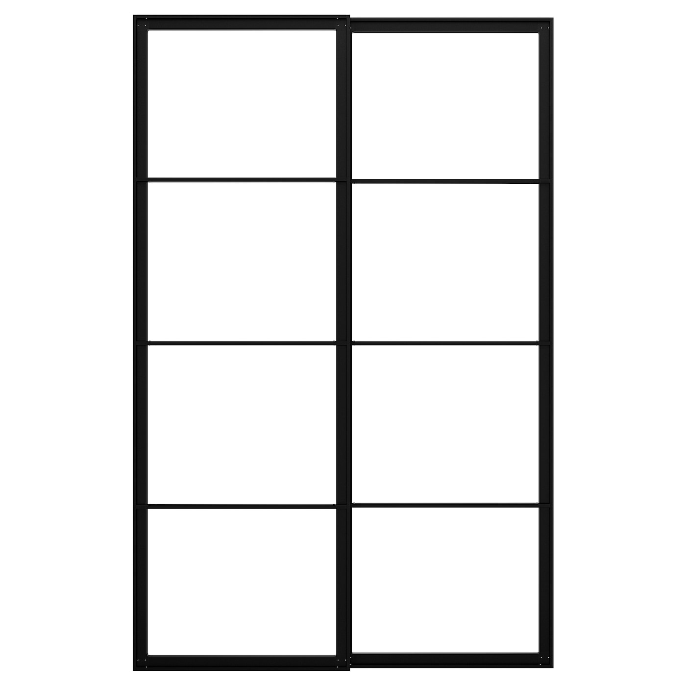 Пара раздвижных дверных рам - IKEA PAX/ПАКС ИКЕА, 150x236 см, черные