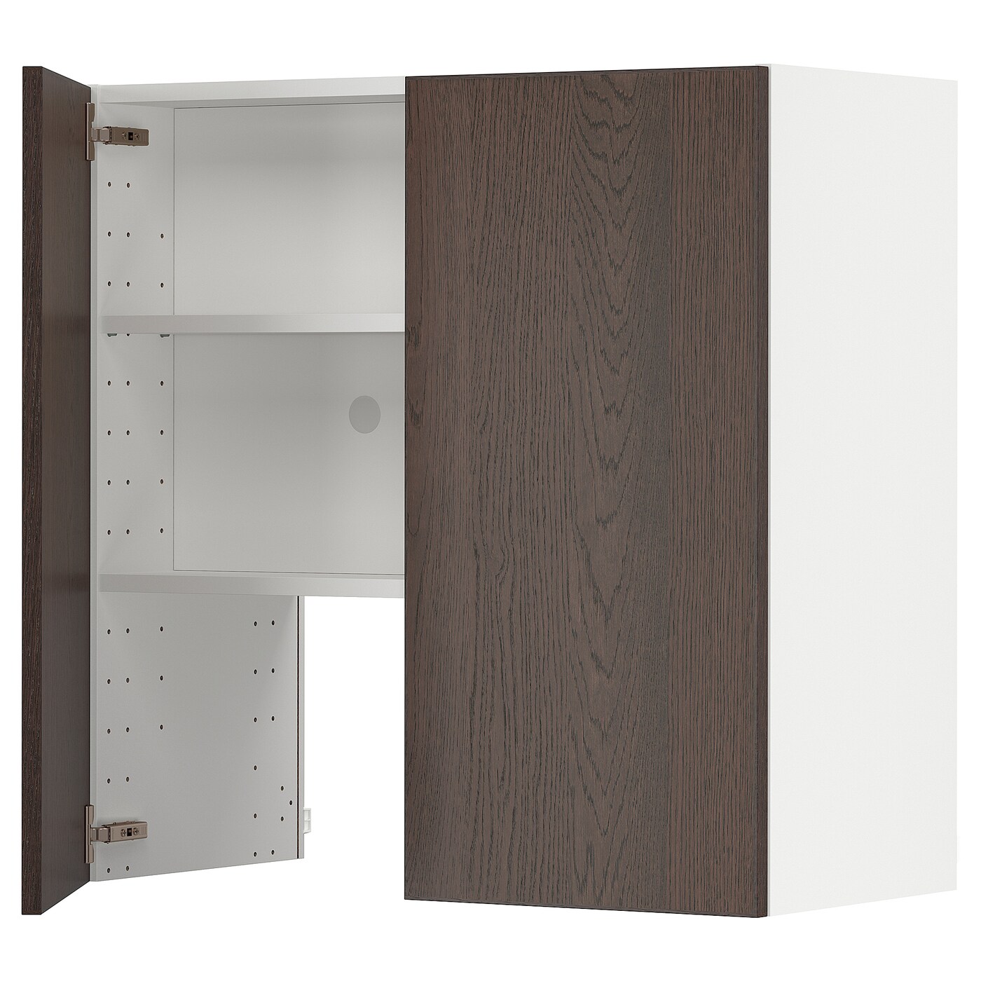 Навесной шкаф - METOD  IKEA/  МЕТОД ИКЕА, 80х80 см, белый/коричневый