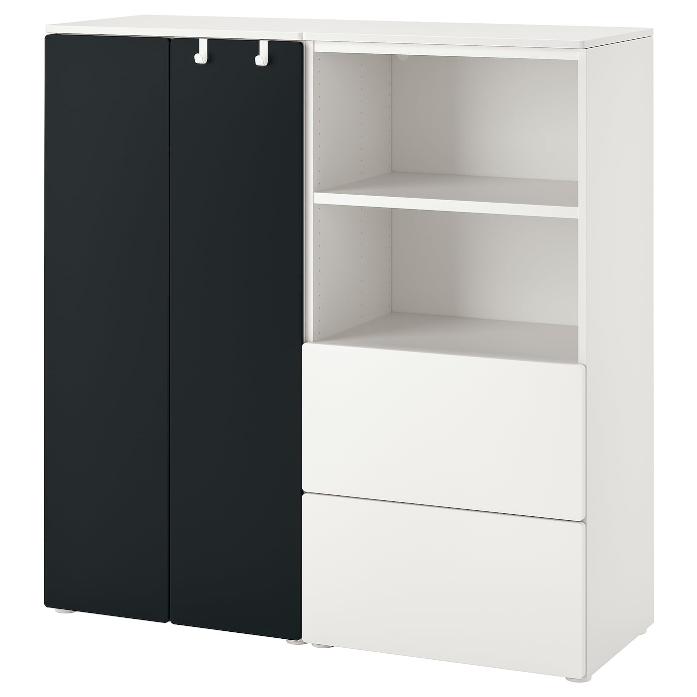 Шкаф детский - IKEA SMÅSTAD/SMASTAD, 120x42x123 см, белый/черный, СМОСТАД ИКЕА