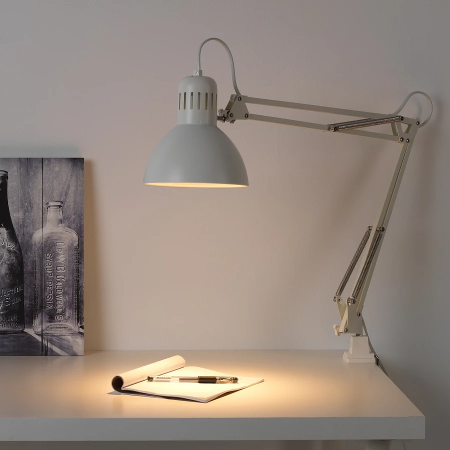 Лампа - TERTIAL  IKEA/ТЕРЦИАЛ ИКЕА, 17 см, белый (изображение №2)