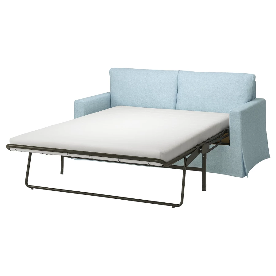 Чехол диван-кровать  - HYLTARP IKEA/ ХУЛТАРП ИКЕА, голубой (изображение №1)