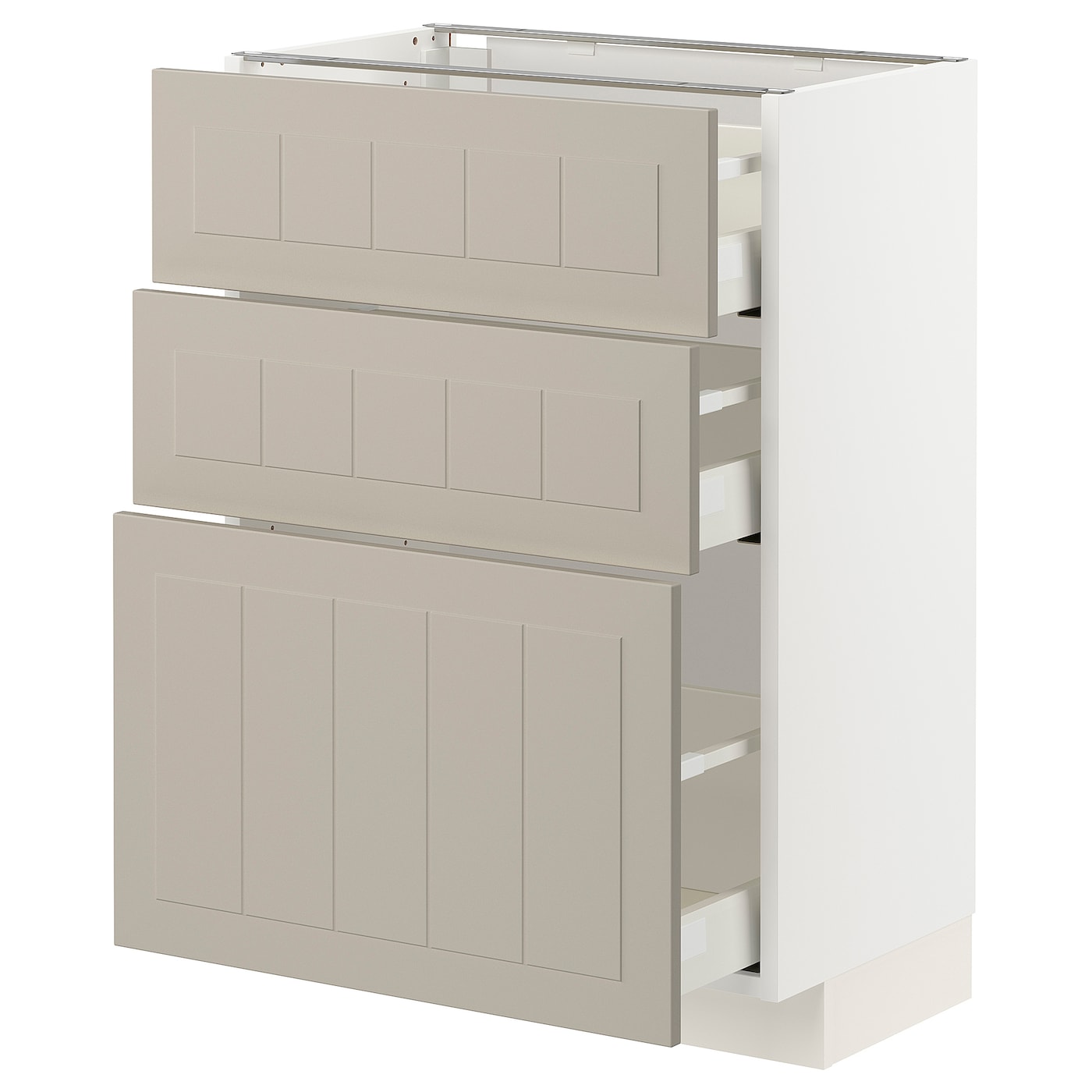 Напольный шкаф - METOD / MAXIMERA IKEA/ МЕТОД/ МАКСИМЕРА ИКЕА,  88х60 см, белый/бежевый