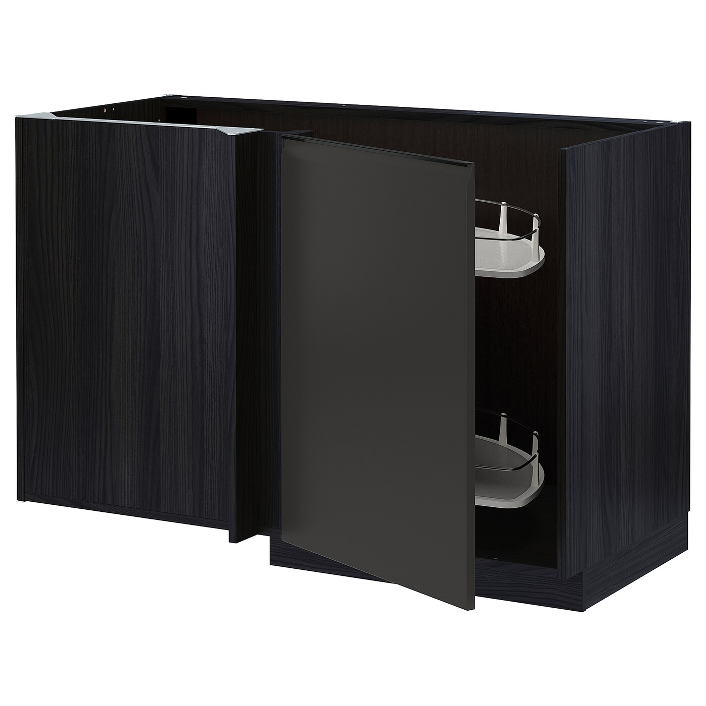 Напольный шкаф - METOD IKEA/ МЕТОД ИКЕА,  127,5х88 см, черный/коричневый