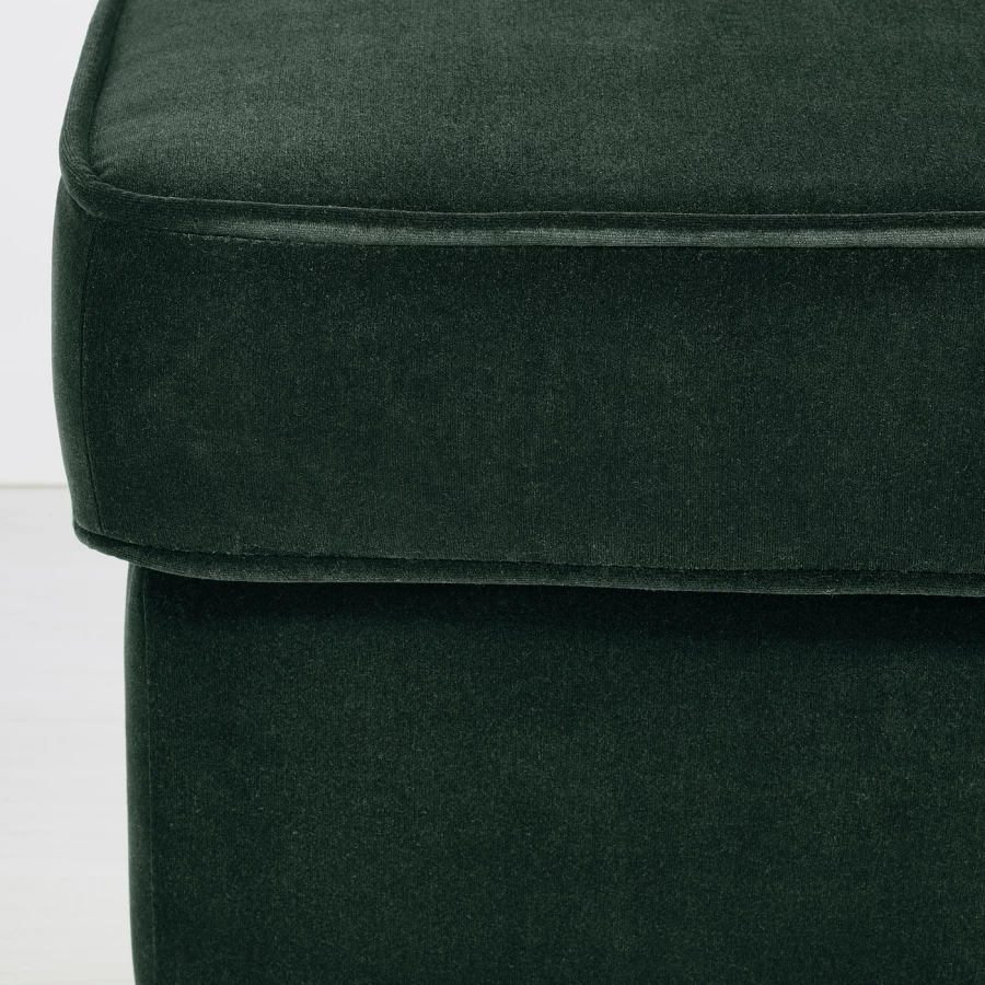 Кресло и табурет для ног - IKEA STRANDMON, 82х96х101 см, темно-зеленый, СТРАНДМОН ИКЕА (изображение №4)