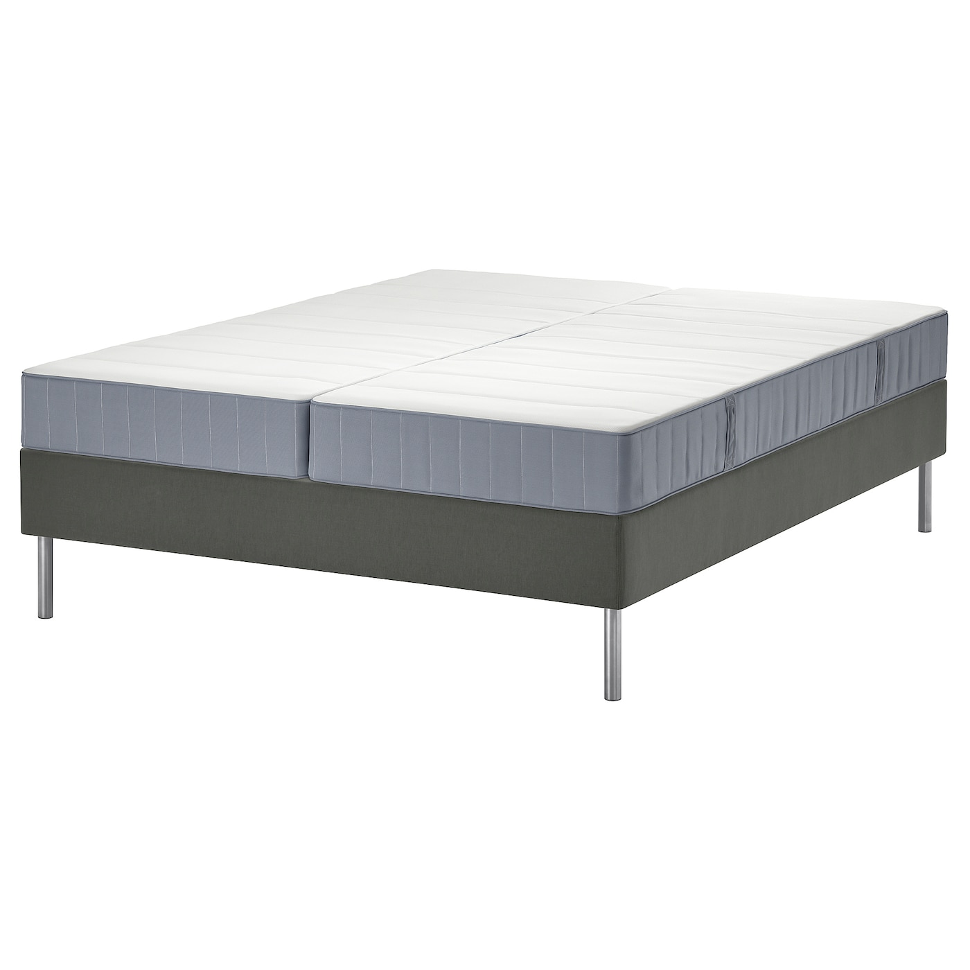 Кровать - LYNGÖR / LYNGОR IKEA/ ЛЮНГЕРЬ ИКЕА, 160х200 см, серый