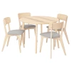 Стол и 4 стула - LISABO IKEA/ ЛИСАБО ИКЕА,  105х74 см, под беленый дуб