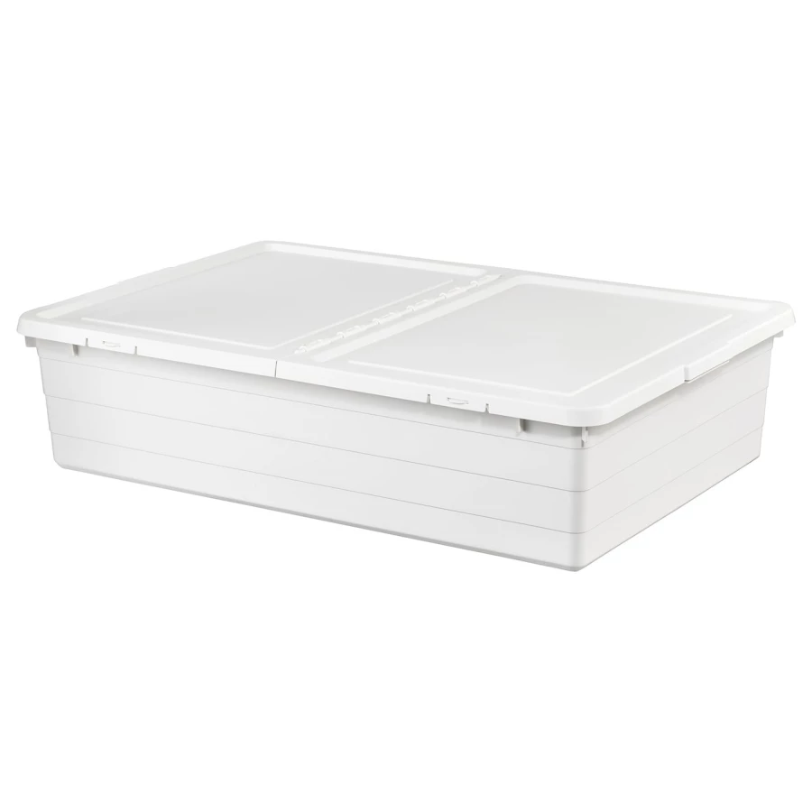 Коробка с крышкой - SOCKERBIT IKEA/ СОККЕРБИТ ИКЕА, 50x77x19 см, белый (изображение №1)