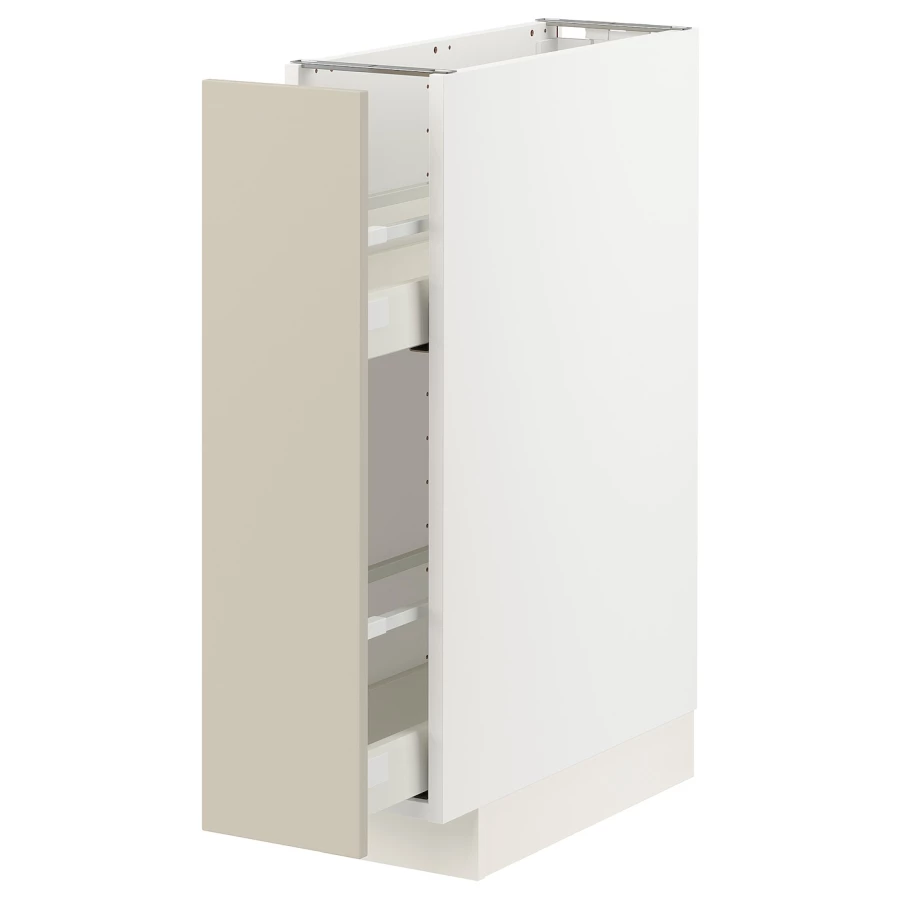 Напольный кухонный шкаф - IKEA METOD MAXIMERA, 88x62x20см, белый/бежевый, МЕТОД МАКСИМЕРА ИКЕА (изображение №1)