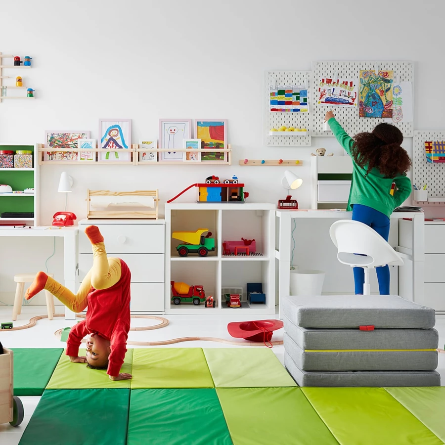 Стул детский - IKEA LOBERGET/SIBBEN/ЛОБЕРГЕТ/СИББЕН ИКЕА, 75х56 см, белый (изображение №3)