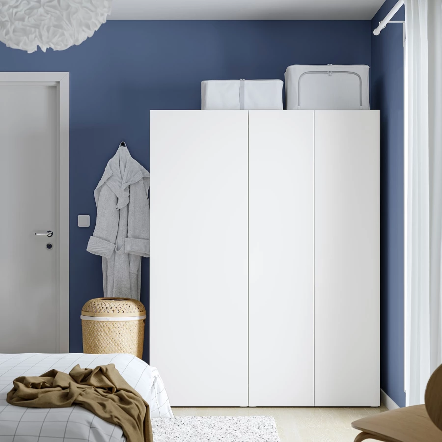 Платяной шкаф - IKEA PLATSA/FONNES  / ПЛАТСА/ФОННЕС ИКЕА, 140x57x181 см, белый (изображение №2)