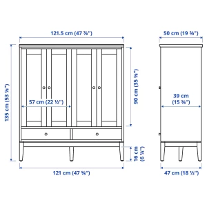 Второе фото. Шкаф - IDANÄS/IDANАS IKEA/ ИДАНАС ИКЕА, 121x50x135 см, белый