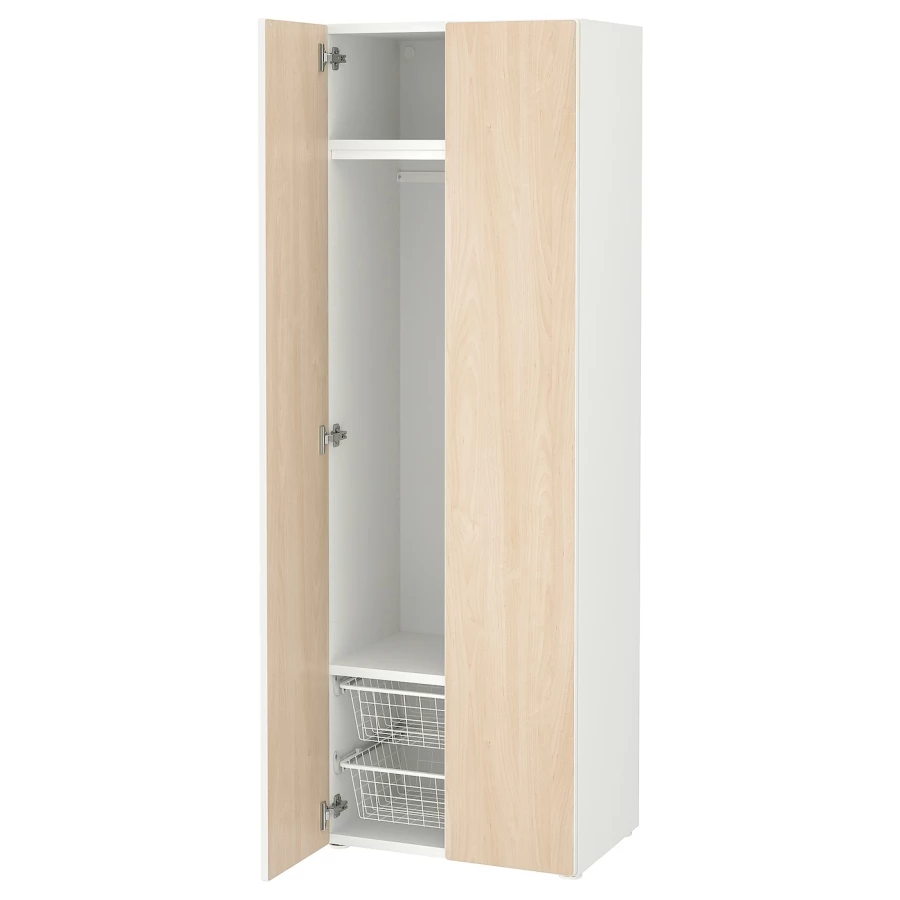 Шкаф - SMÅSTAD / SMАSTAD  IKEA /СМОСТАД  ИКЕА, 60х42х181 см, белый/под беленый дуб (изображение №1)