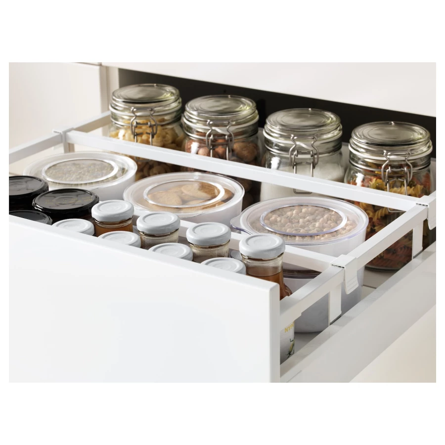 Модульный шкаф - METOD / MAXIMERA IKEA/ МЕТОД / МАКСИМЕРА ИКЕА, 228х40 см, красный/белый (изображение №3)