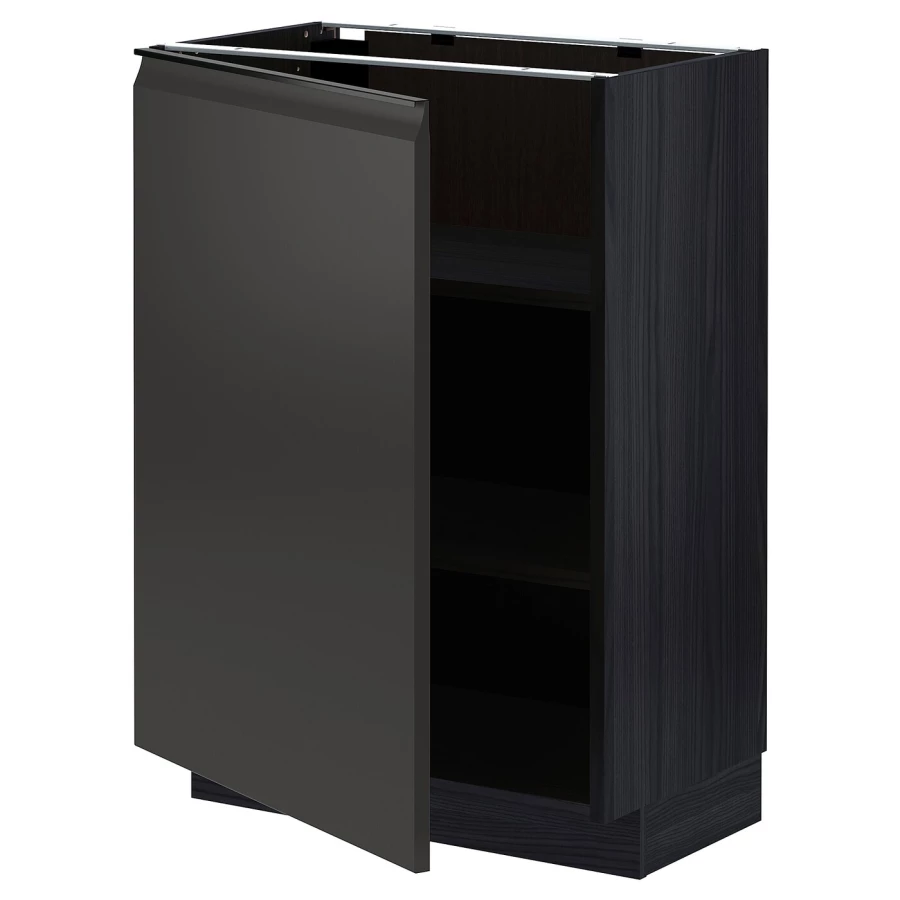 Напольный шкаф  - IKEA METOD, 88x39x60см, черный, МЕТОД ИКЕА (изображение №1)