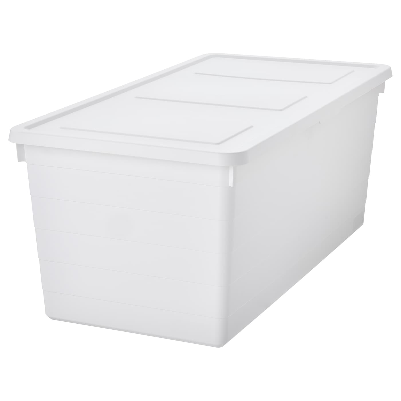 Коробка с крышкой - SOCKERBIT  IKEA/ СОККЕРБИТ ИКЕА, 38х76х30  см, белый