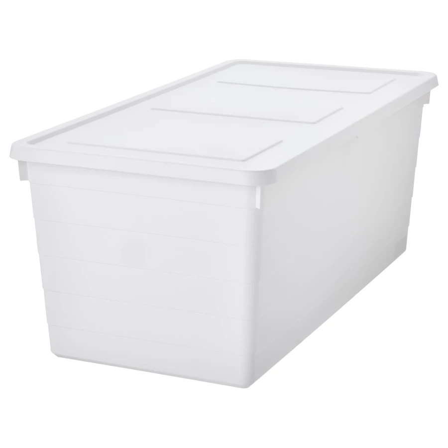 Коробка с крышкой - SOCKERBIT  IKEA/ СОККЕРБИТ ИКЕА, 38х76х30  см, белый (изображение №1)
