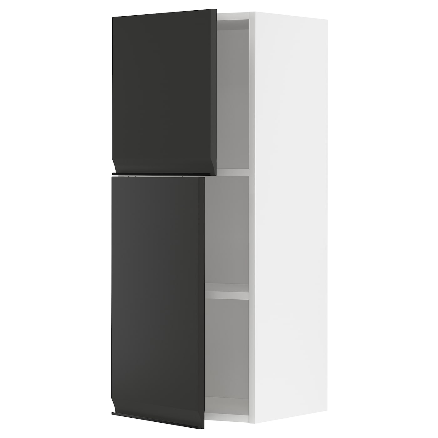 Навесной шкаф с полкой - METOD IKEA/ МЕТОД ИКЕА, 100х40 см,  черный/белый