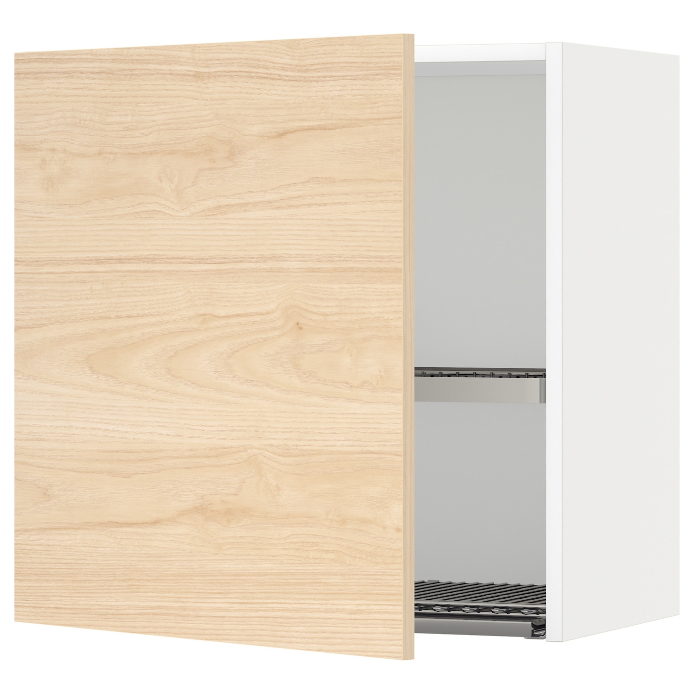 Навесной шкаф с сушилкой - METOD IKEA/ МЕТОД ИКЕА, 60х60 см, белый/под беленый дуб