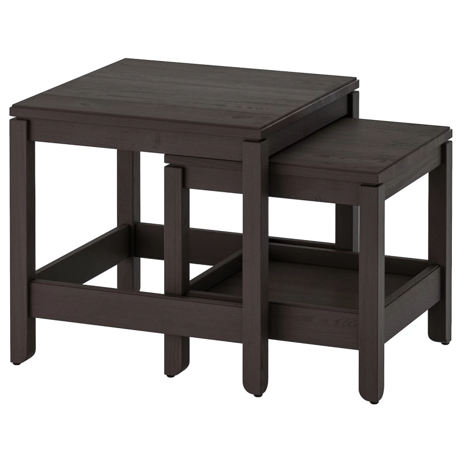 Столы - IKEA HAVSTA/ХАВСТА ИКЕА, 48х50х50/41х42х42 см, чёрный (изображение №1)