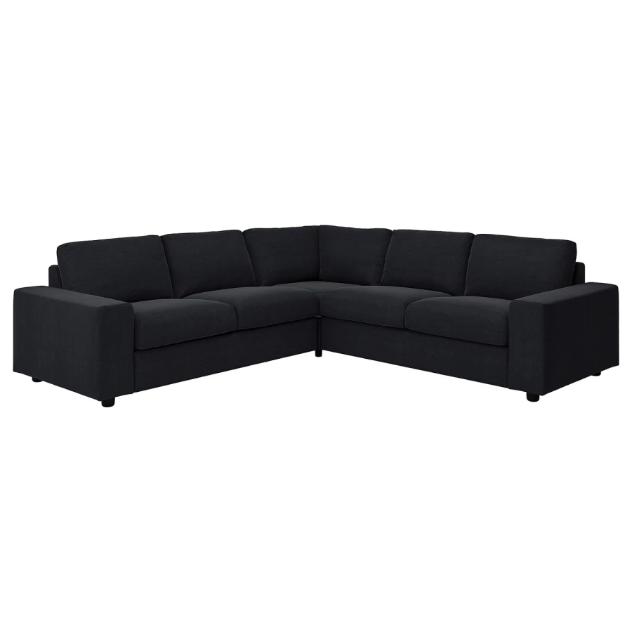 Чехол на угловой диван - IKEA VIMLE/ВИМЛЕ ИКЕА, 140х53 см  ,  черный (изображение №1)