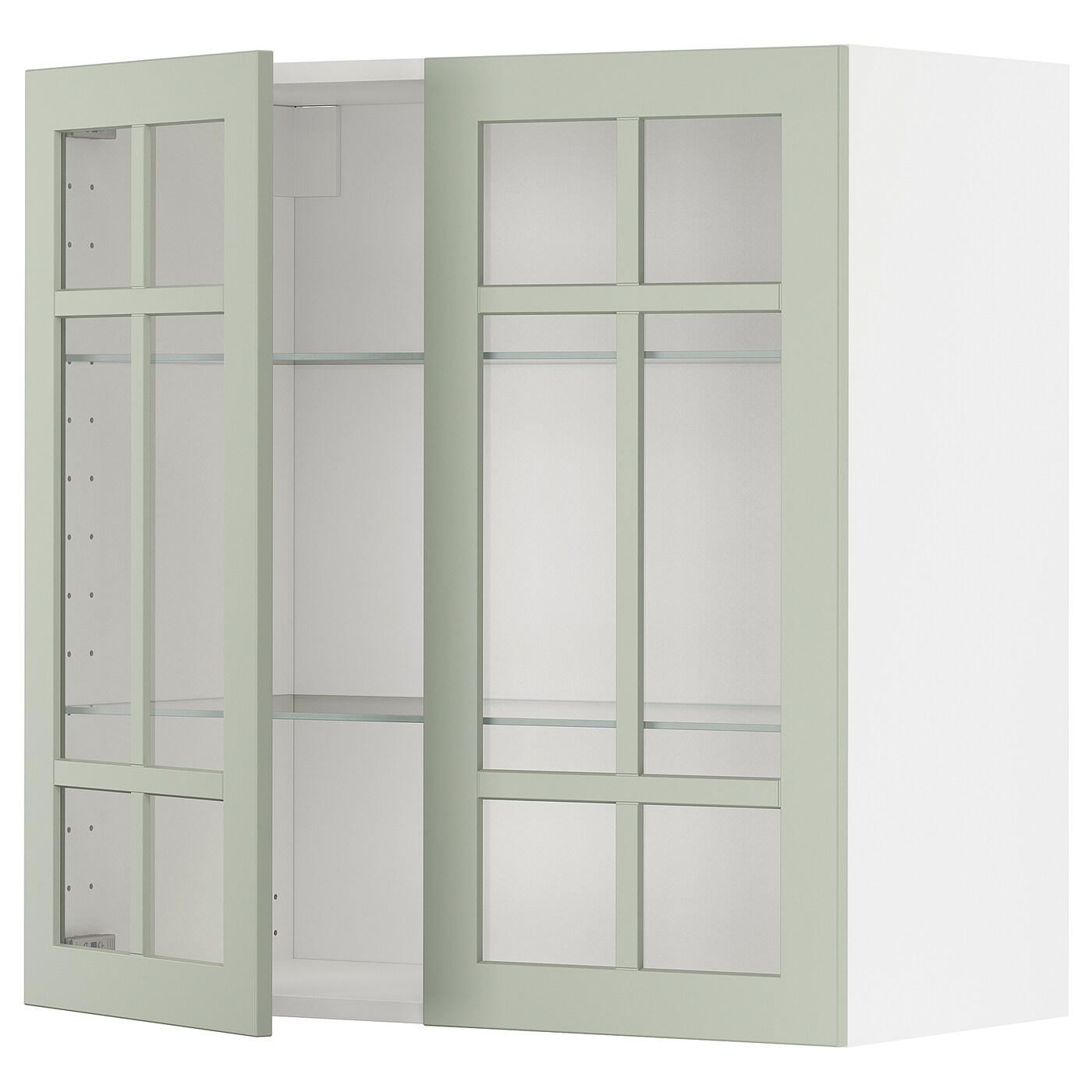 Шкаф  - METOD IKEA/ МЕТОД ИКЕА, 80х80 см, белый/зеленый