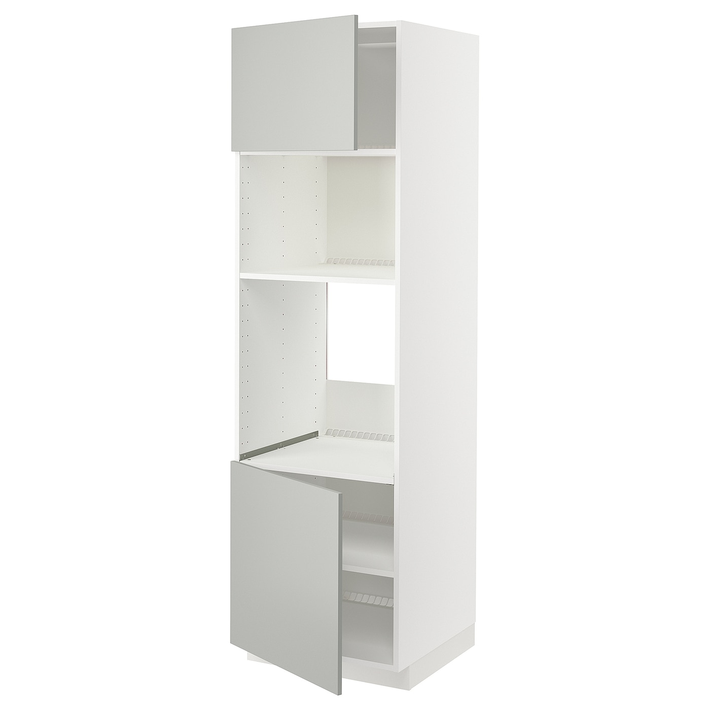 Шкаф - METOD IKEA/ МЕТОД ИКЕА,  208х60 см, белый/серый